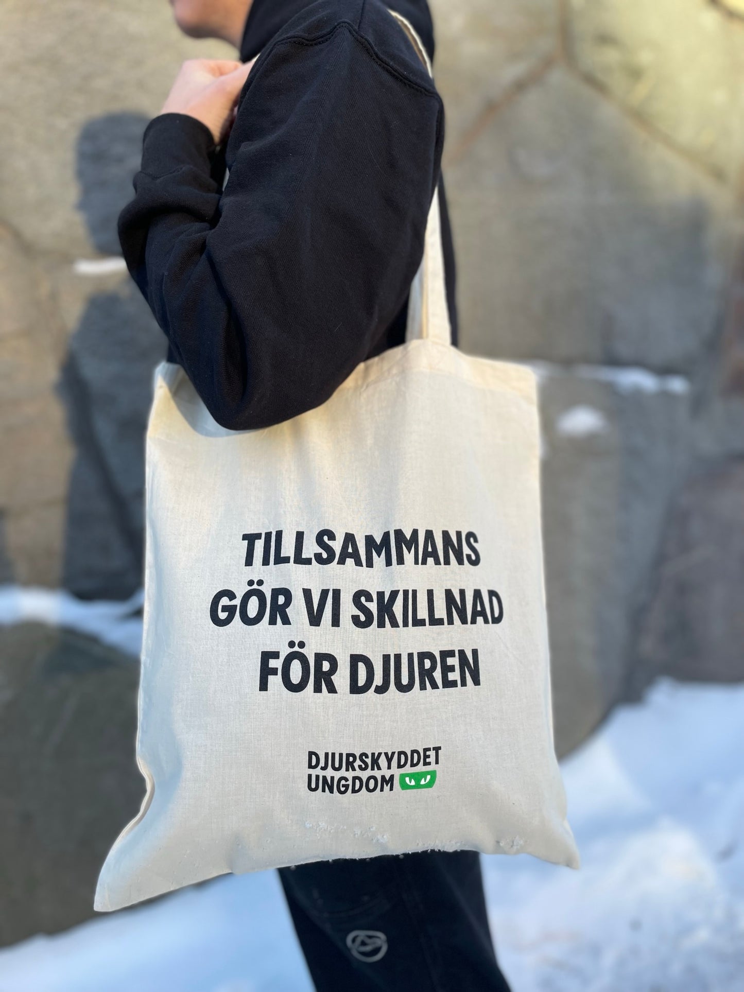 Djurskyddet Ungdom: Tygpåse "Tillsammans gör vi skillnad för djuren"