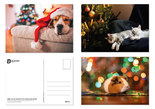 Vykort: Julkort 6 stycken 2025